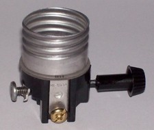 Leviton 3 Terminal Turn Knob Lamp Socket Interior for Wiring Bottom Light 30166J picture