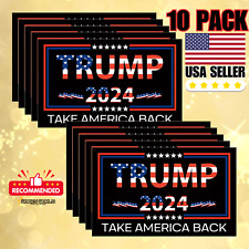 10pc Trump 2024 Stickers Bulk Take America Back Car MAGA Bumper Decal Stickers picture