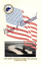 USS West Virginia (Gold Crew) Change of Command pamphlet 1998 picture