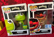 Funko POP MUPPETS NYCC Exclusive Set - KERMIT With Mug #12 & ANIMAL (Drums) #13 picture