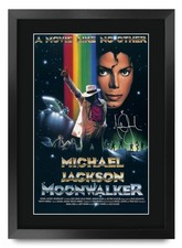 HWC Trading Moonwalker Michael Jackson 16x12 inch Signed Framed Poster picture