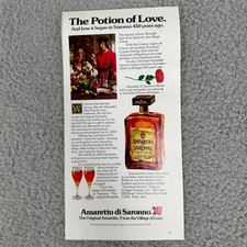 1977 Amaretto di Saronno Vintage Magazine Print Ad Italian Liqueur Liquor 6x11 picture