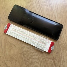 Vintage 1972 Faber Castell 63/82 Slide Rule Made in Germany w/ leather case picture