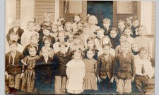 SCHOOL STUDENTS moscow id c1910 postcard idaho real photo rppc class kids picture