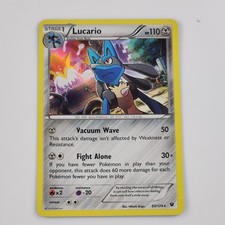 Pokemon Lucario Holo Rare Holo XY - Fates Collide 63/124 LP TCG Card 2016 picture