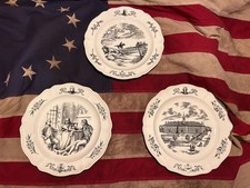  Complete Set: of  13  vtg 1976 Wedgwood 13 original States Bicentennial Plates picture