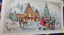15 VINTAGE 1950'S 60'S CHRISTMAS CARDS GLITTERY UNUSED WITH ENVELOPES picture