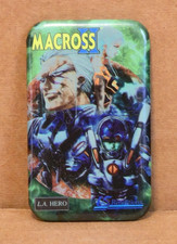 Vintage MACROSS II L.A. Hero US Renditions Promo Pinback Button 2.75