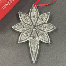 Waterford Crystal 2016 Snowstar Christmas Ornament w/ Box & Ribbon picture