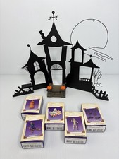 Rare 2003 HALLMARK Halloween Keepsake Ornaments (5) & Haunted House Display NEW picture