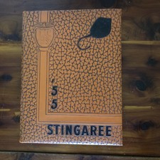 1955 Texas City, Texas High School Yearbook Stingaree Hardcover Vintage TX picture