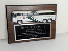Vintage 1989 INS Immigration Senior Special Agent Retirement Plaque Bus picture