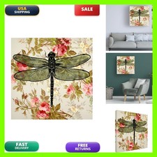 Trademark Fine Art Dean Russo Dragonfly Wallpaper Square Canvas 35 x 35 Inches picture