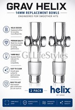 GRAV® 14mm Replacement Bowls For The Helix Water pipe, 2 PACK picture