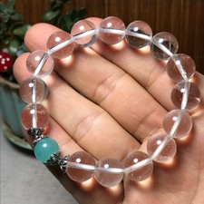 Clear Quartz Amazonite Bracelet Natural Crystal Healing Women Bead Jewelry A7051 picture