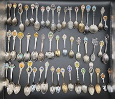 Lot Of 50 Souvenir Spoons States, Cities, World picture
