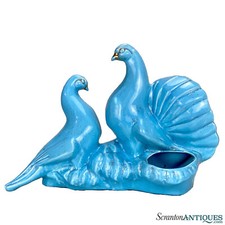 Mid-Century Art Deco California Pottery Blue Dove Bird Indoor Planter picture