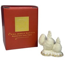 Lenox for the Holidays 1993-2007 China Jewels Nativity Rooster/Hen Original Box picture