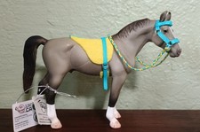 Schleich & CollectA  Standard Model Horse Bareback Set Yellow and Aqua Blue picture