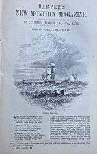 1873 Life On Board A British Man-of-War Navy Military Warships illustrated picture