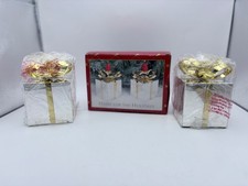 Vintage Home For the Holidays Silverplate and Brass Christmas Candleholders picture