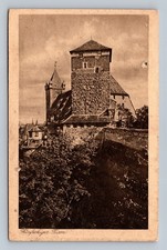 Vintage Nürnberg Fünfeckiger Turm Tower Postcard Kupfer-Tiefdruck picture