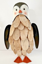 Penguin Full Grain Wood Slices and Metal 12.75