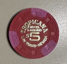 $5 Dollar Tropicana Hotel & Casino Chip 1979 Las Vegas, Nevada Obsolete Exc Cond picture