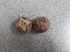 Cracker Barrel Bread Loaf Salt and Pepper Shaker Sourdough Loaf picture
