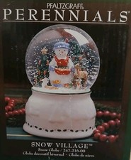 Snow Globe Pfaltzgraff Snow Village Musical Frosty The Snowman Vintage 2000 picture