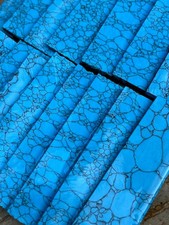 10 Sets Blue Reconstituted Turquoise Knife Handle Scales 5” x 1.7” x 8mm picture