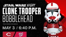 ❤️CINCINNATI REDS ❤️Clone Trooper Bobblehead NIB SGA 2025 5/3/25 Star Wars🔥 picture