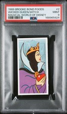 Wicked Queen/Witch - 1989 Brooke Bond Foods Magical World of Disney #2 - PSA 9 picture