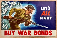 1942 Let’s ALL Fight Buy War Bonds WWII Homefront picture