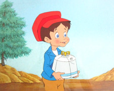 PINNOCHIO 1987 FILMATION hat ORIGINAL PRODUCTION CEL and PRODUCTION BACKGROUND picture