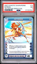 2007 CHAOTIC DAWN OF PERIM 1ST EDITION-RIPPLE FOIL #12 INTRESS PSA 7 picture
