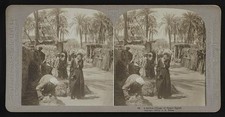 Photo:Upper Egypt Egypt 1900s Native Village Palm Grove Stereograph picture