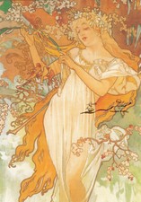 Postcard: Alphonse Marie Mucha - Spring picture