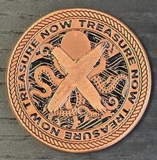 Treasure Now The Abyss V3 Coin Shiny Copper Brass (Petes Pirate Life, EDC Coins) picture