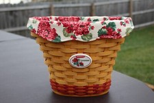 Longaberger 2002 Geranium Basket Combo Signed By Bonnie Liner & Protector. New picture