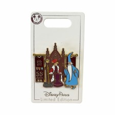 Disney The Sword In The Stone 55th Anniversary Pin - Merlin - Arthur On Throne picture