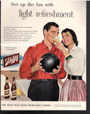 1957 Print ad for Schlitz Beer 