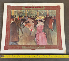 Vintage Souvenir Photo Bal Du Moulin Rouge Paris France picture