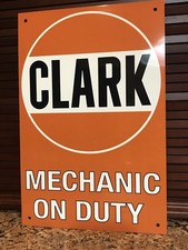 CLARK  gasoline garage Mechanic Gas man cave sign picture