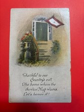 Vintage WWI Era Service Flag Postcard Home Country's Call Louisville KY Posted picture