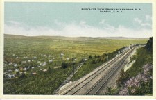 Bird's-Eye View of Dansville NY From Nearby DL&W RR Mainline picture