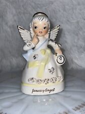 Vintage 1950's Napco January New Years Girl Birthday Holiday Angel Figurine picture
