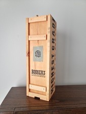 Booker's True Barrel Bourbon Empty Wooden Box w/ Sliding Wood Lid  picture