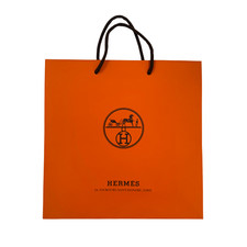 Hermes Orange Medium Shopping Gift Bag 11.75