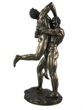 US 10.75 Inch Greek Replica Figurine Hercules and Antaeus Display Decor, Bronze picture